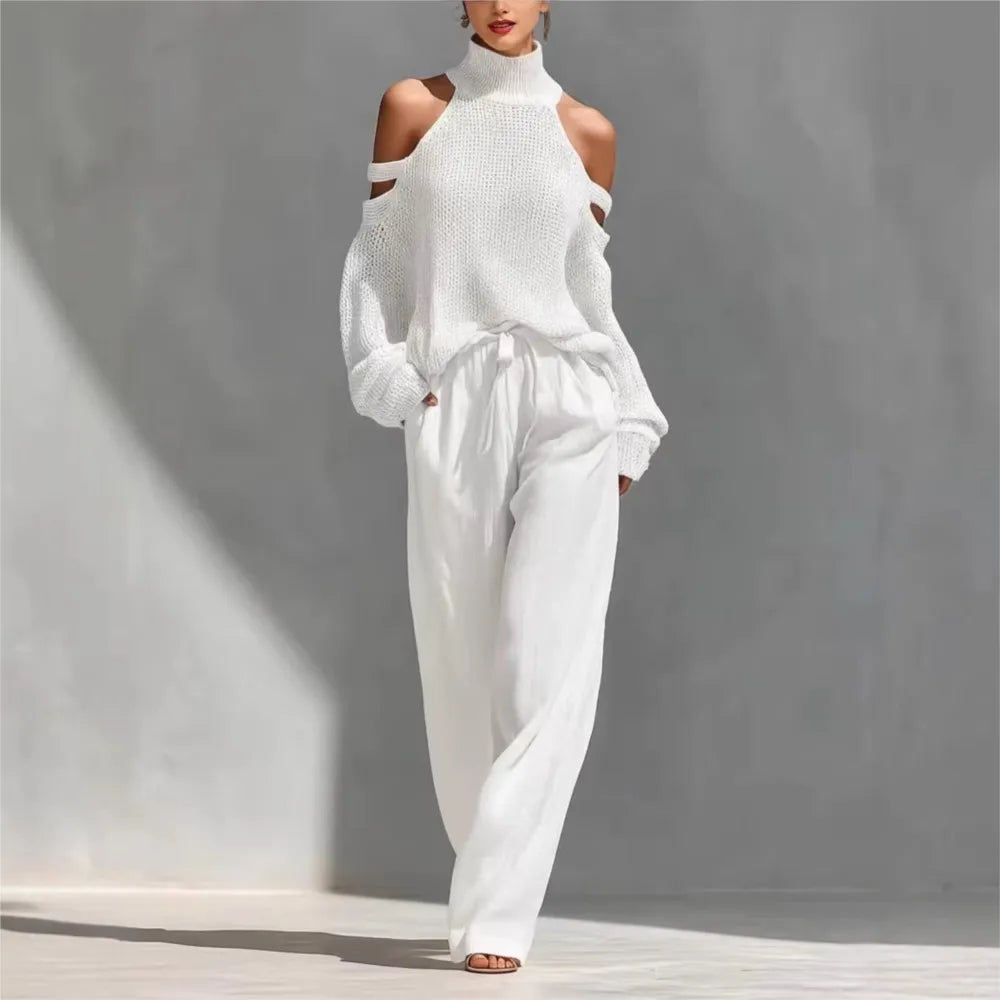 Fenella Cutout Shoulder Sweater Set