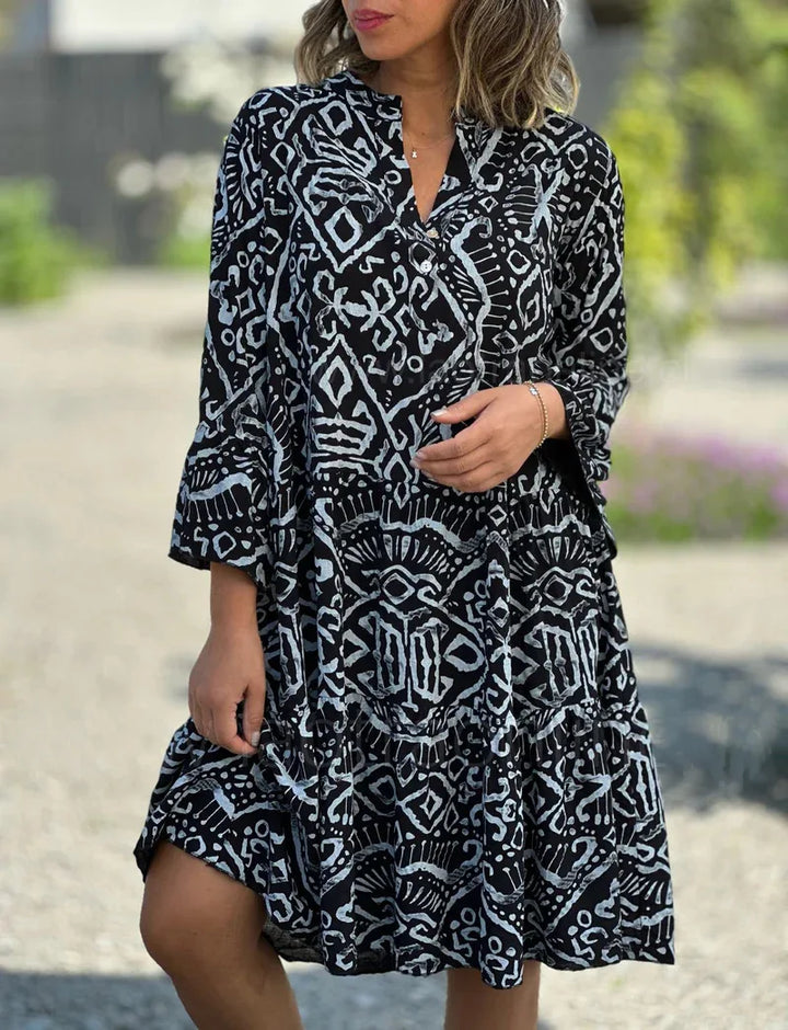 Delaney Geometric Midi Dress
