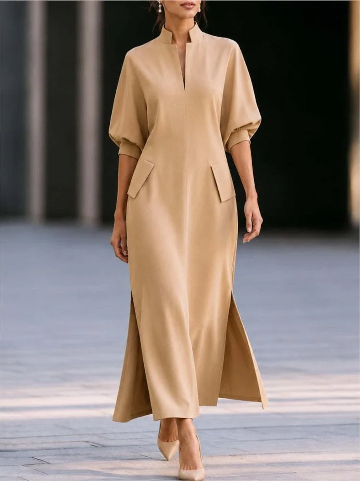 Kinsley Stand Collar Maxi Dress