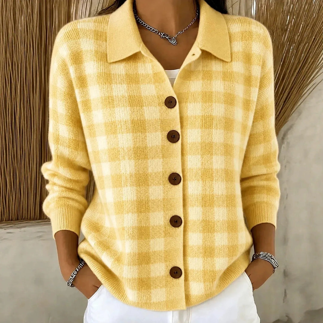 Wrenley Plaid Button Cardigan