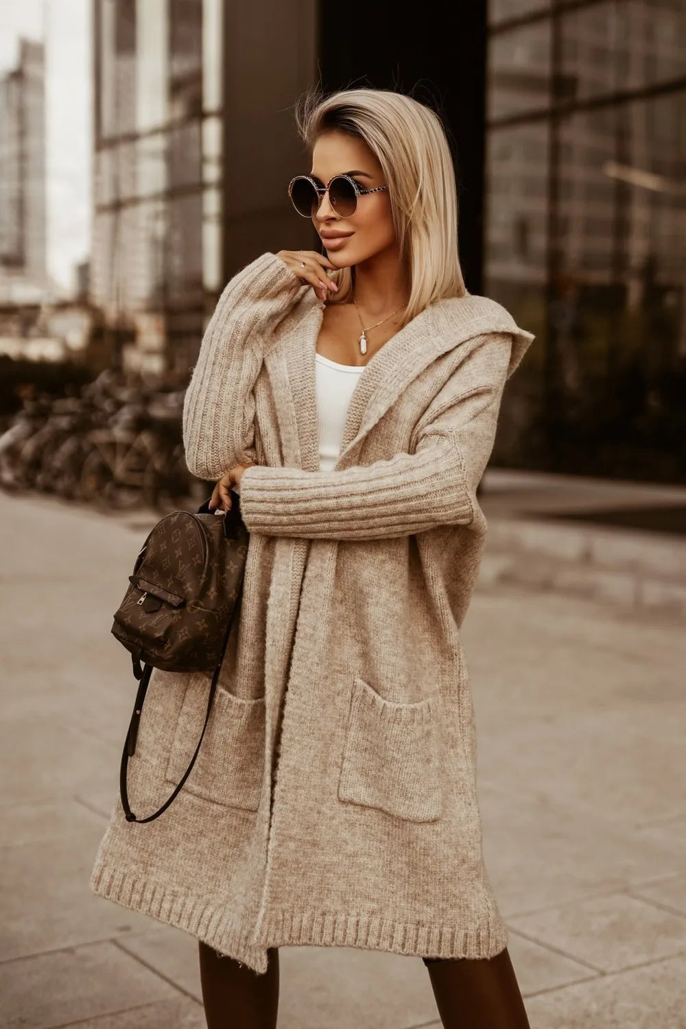 Prudence Hooded Longline Cardigan