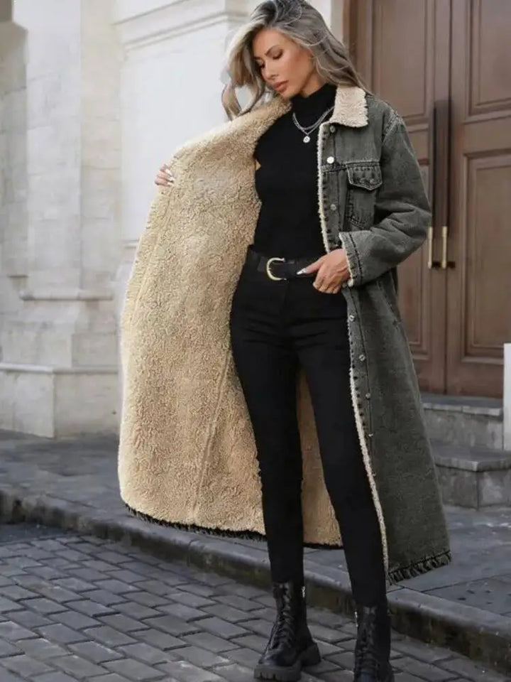 Magnolia Fleece Lined Denim Coat