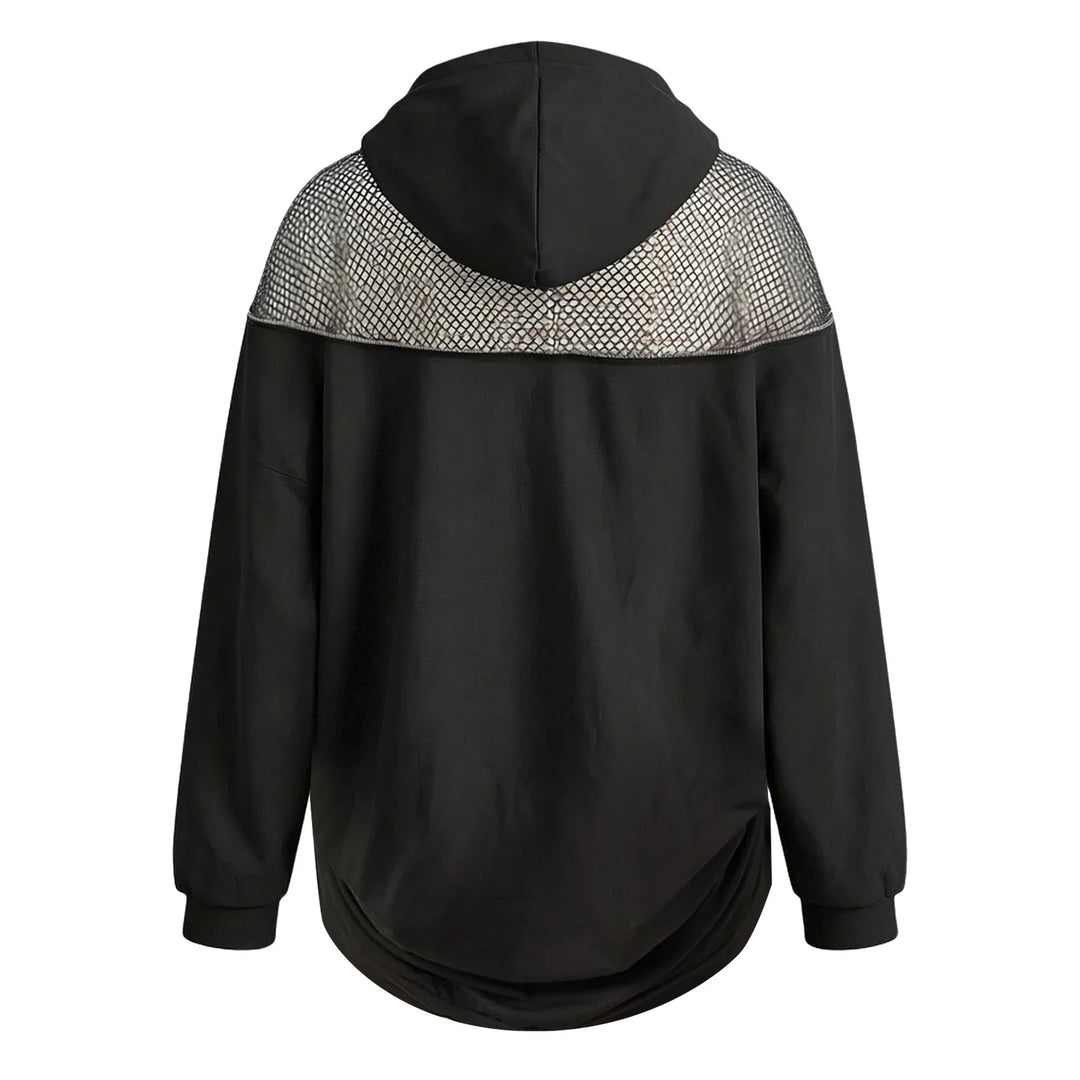 Harlan Fishnet Panel Hoodie