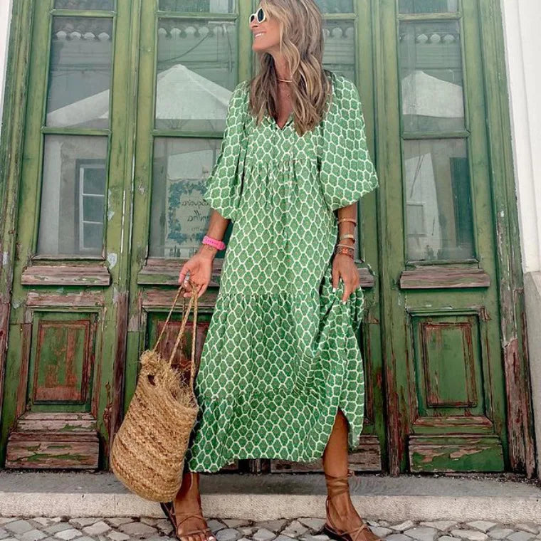 Orinthia Effortless Floral Boho Maxi Dress