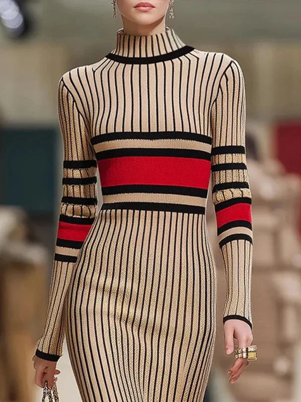 Selene Ribbed Knit Sweater Dress