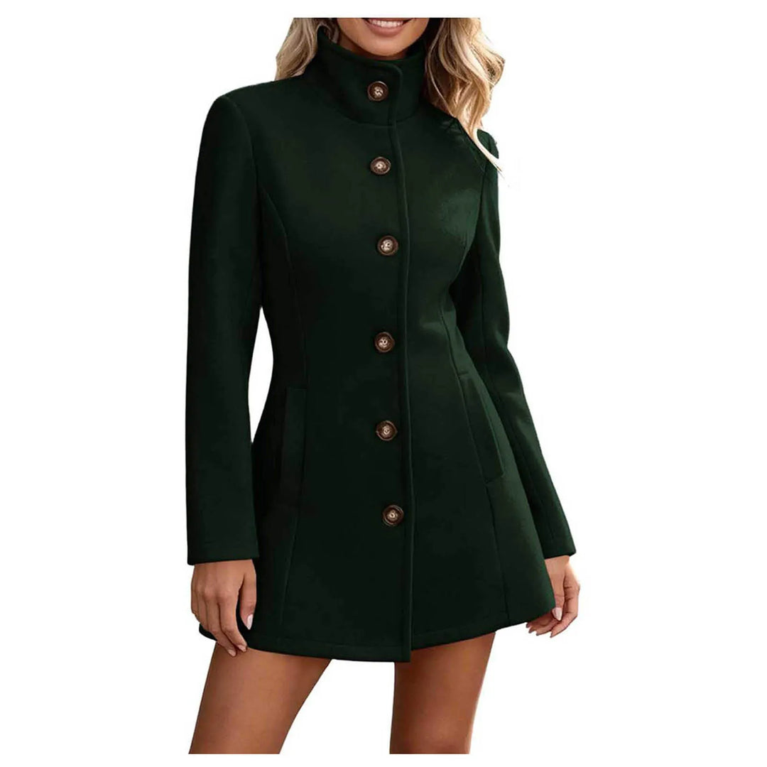 Ines Stand Collar Peacoat