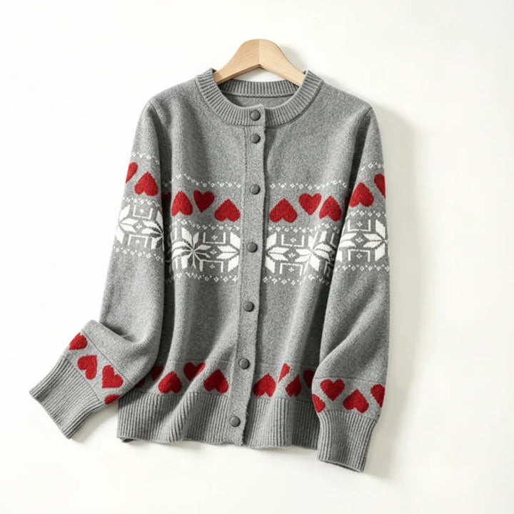 Leslie Jacquard Knit Cardigan