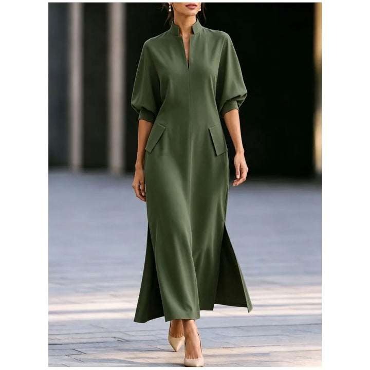 Kinsley Stand Collar Maxi Dress