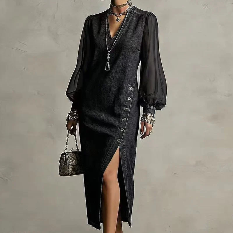 Annalise Denim Maxi Dress