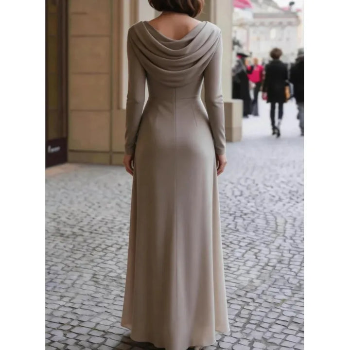 Anuka Draped Neckline Maxi Dress