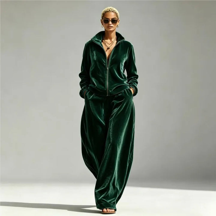 Marlene Zip Front Two-Piece Set