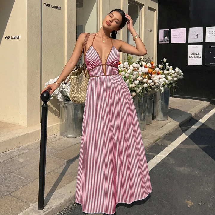 Winora Flowing Halter Neck Maxi Dress