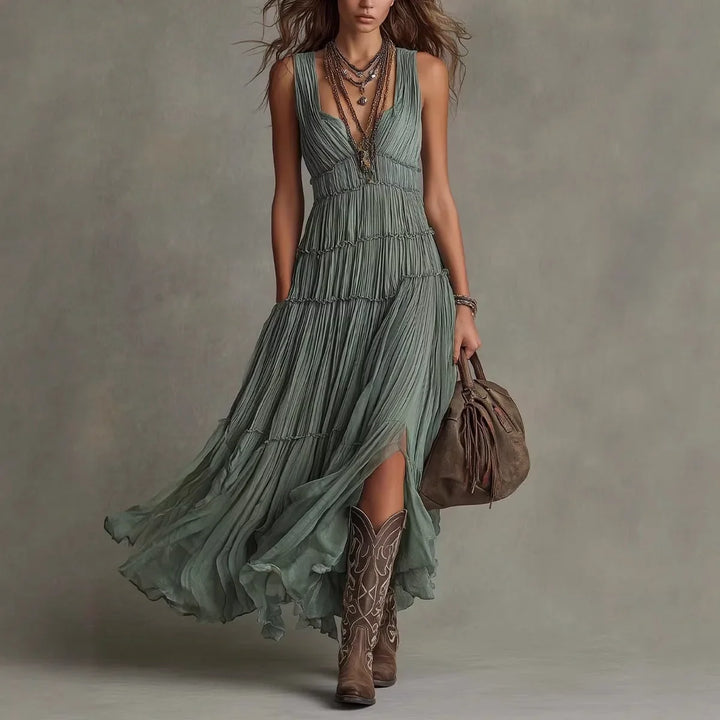 Nayeli Tiered Boho Maxi Dress
