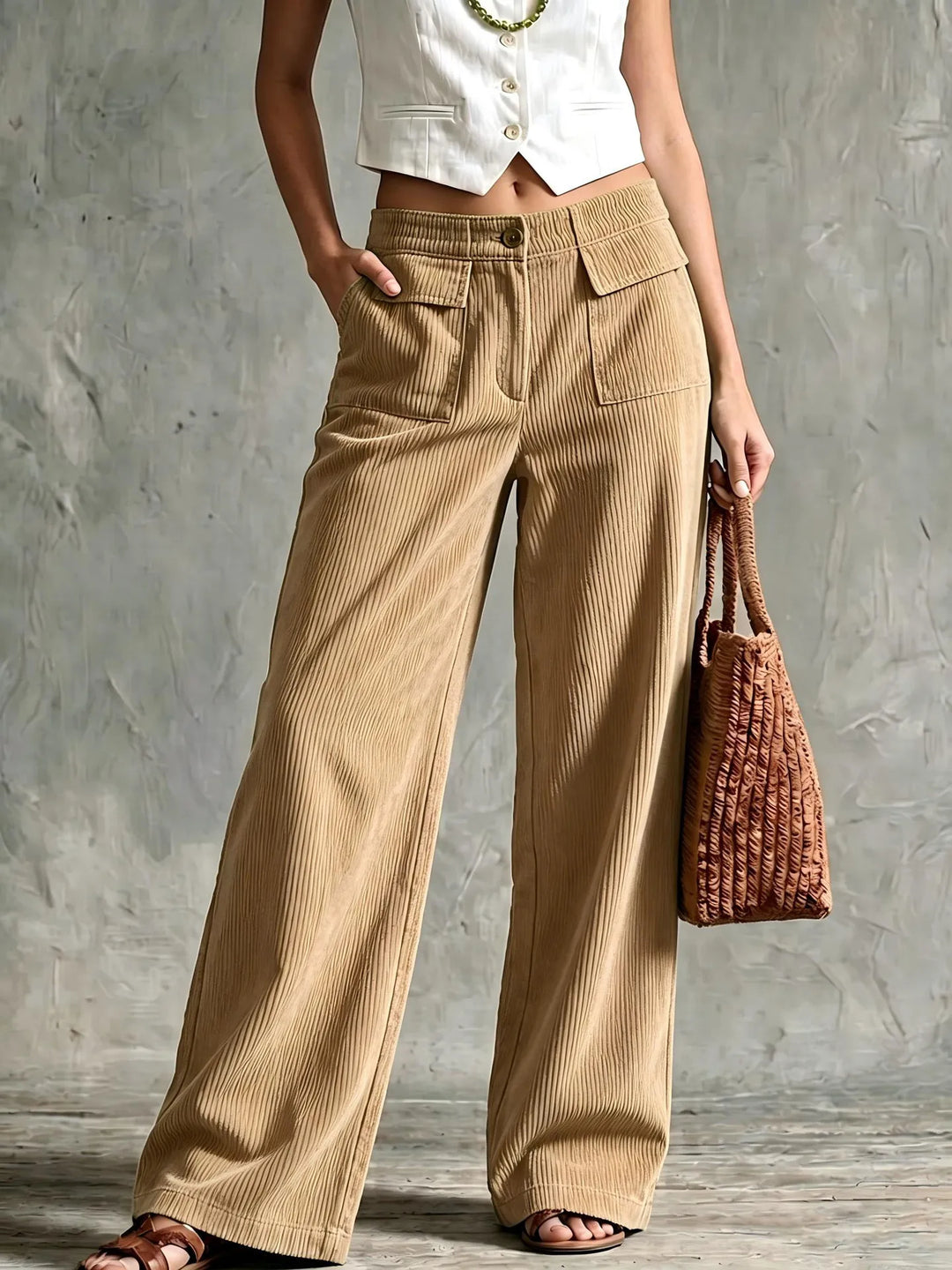 Théa Corduroy Wide Leg Pants