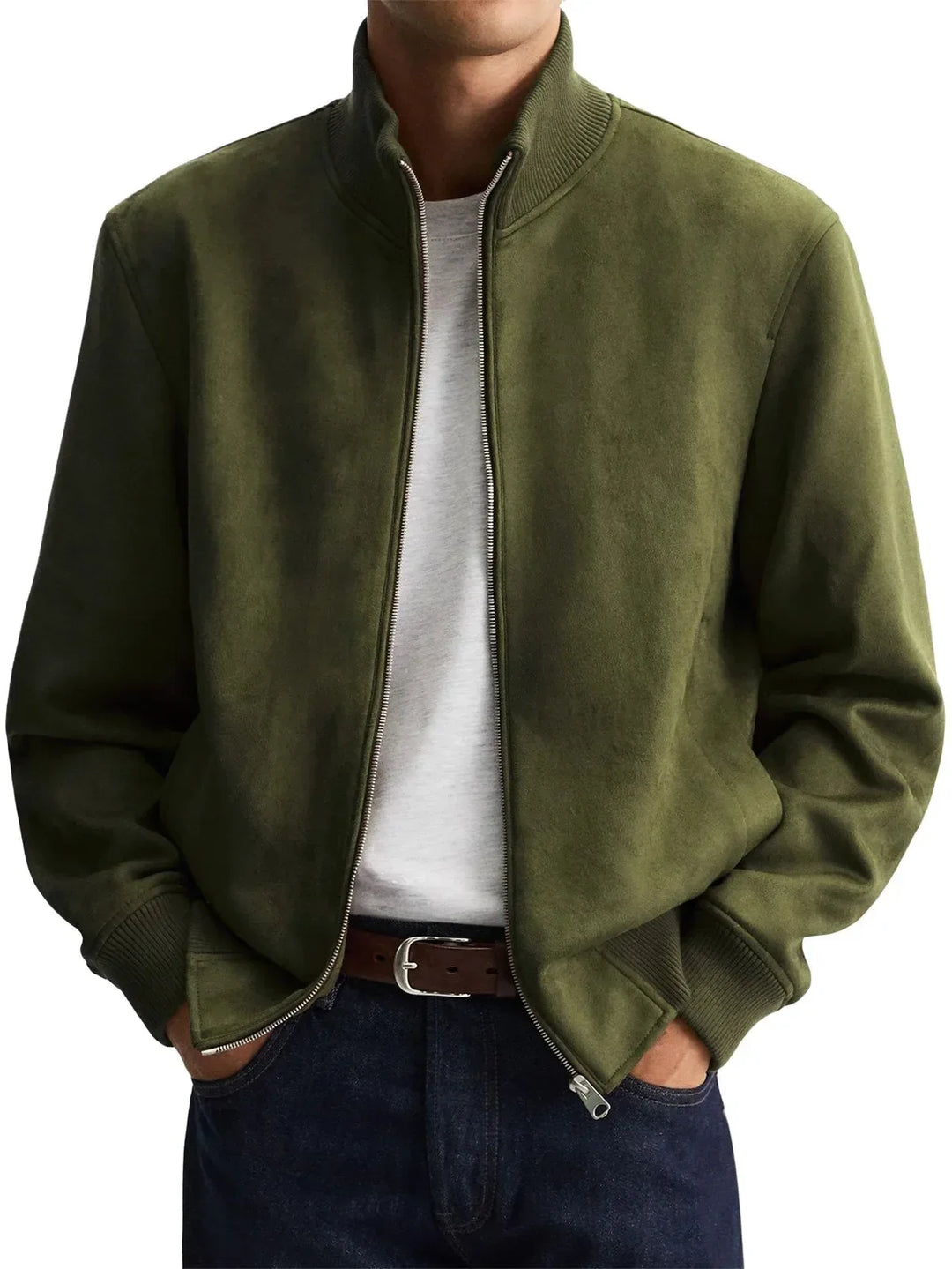 Alden Suede Look Bomber Jacket