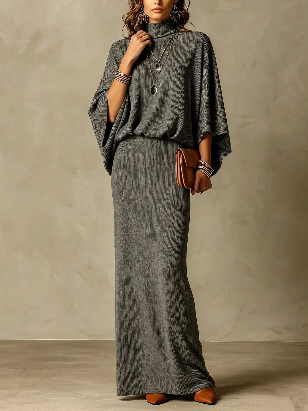 Genevieve Ribbed Knit Skirt Set