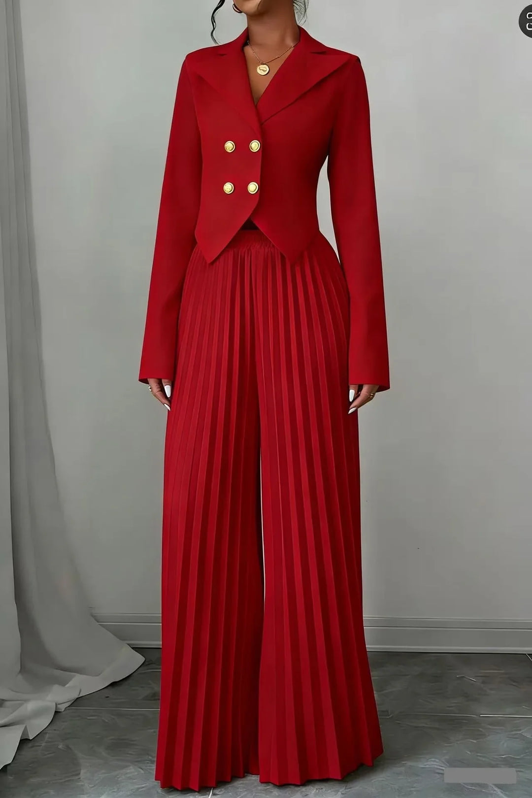 Kinsley Pleated Wide Leg Set