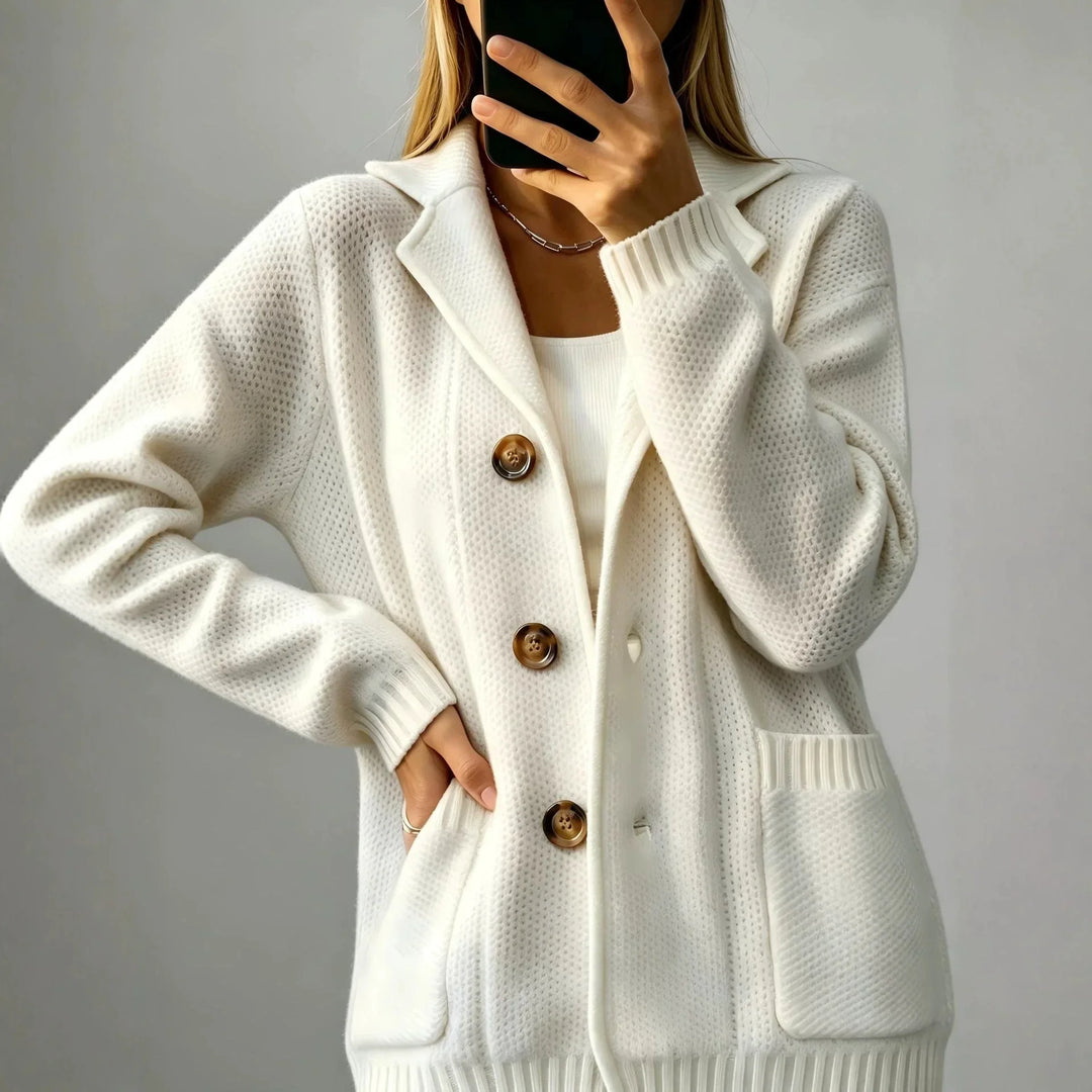 Harlowe Notched Lapel Cardigan