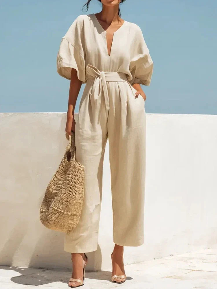 Tahlia Summer Linen Jumpsuit