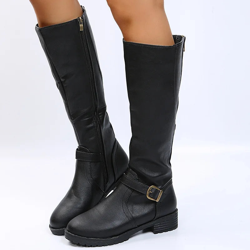 Cassia Side Zip Riding Boots