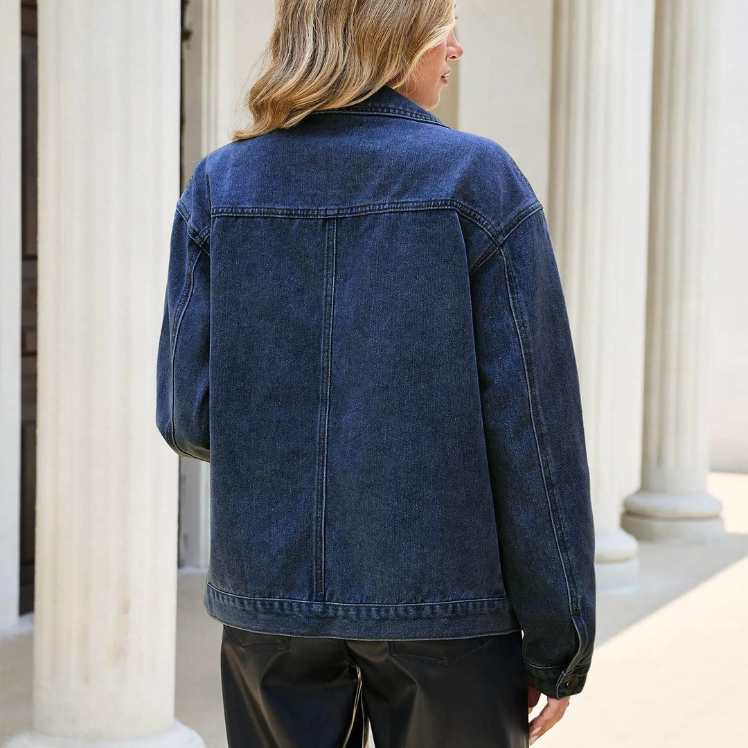 Marisette Stand Collar Denim Jacket