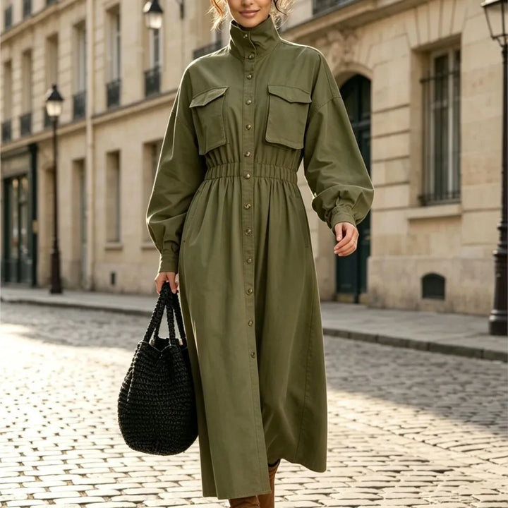 Aurelia Flap Pocket Shirt Dress