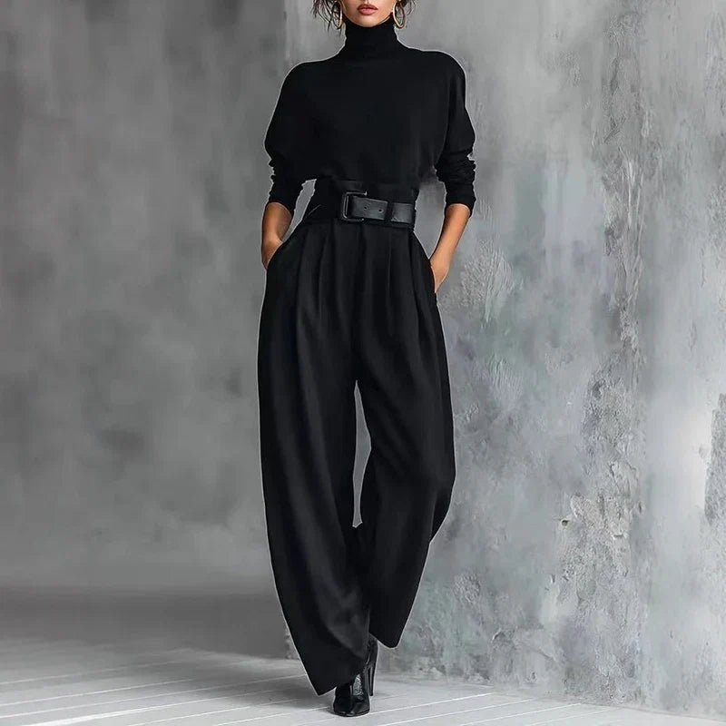 Laurel Elegant Turtleneck Pant Set