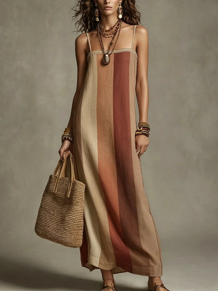 Zafira Elegant Spaghetti Strap Maxi Dress