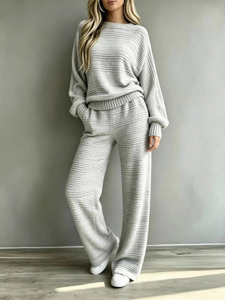 Maya Cozy Stripe Matching Set