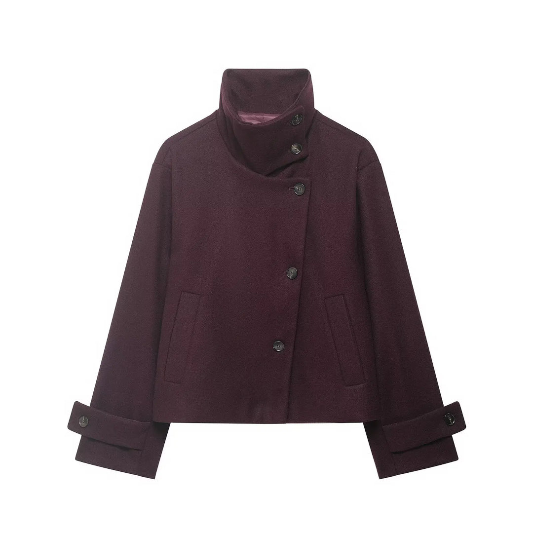 Rosemarie Funnel Collar Jacket