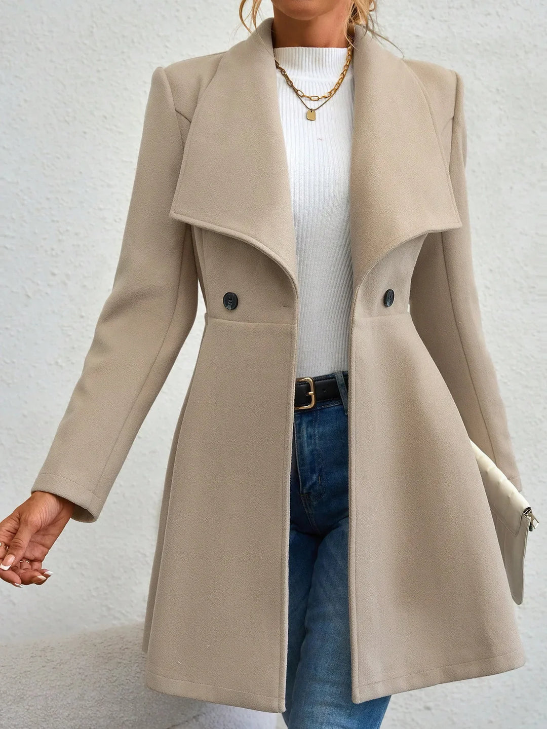 Anneke Waterfall Collar Coat