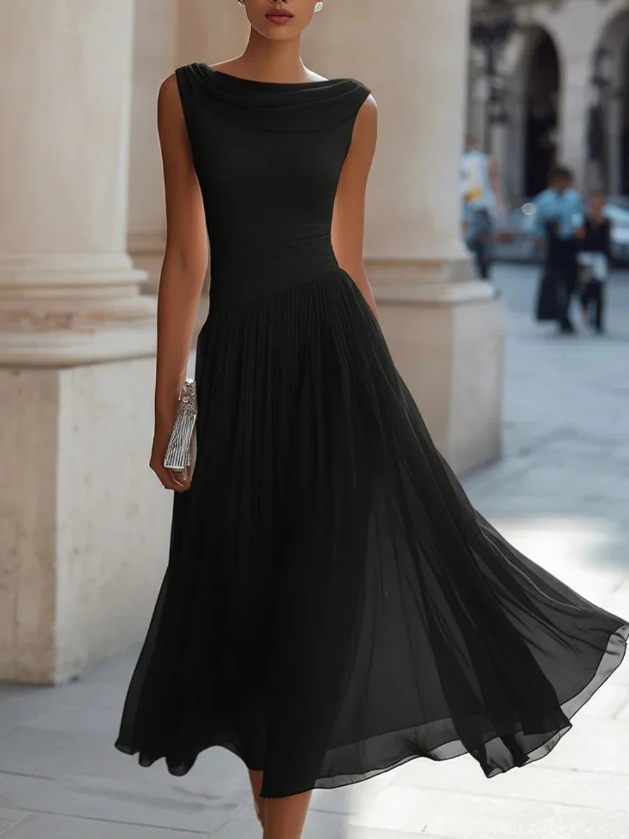 Dahlia Flowing Pleated Midi Dress