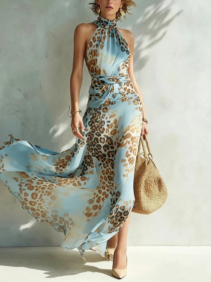 Bianca Leopard Print Maxi Dress