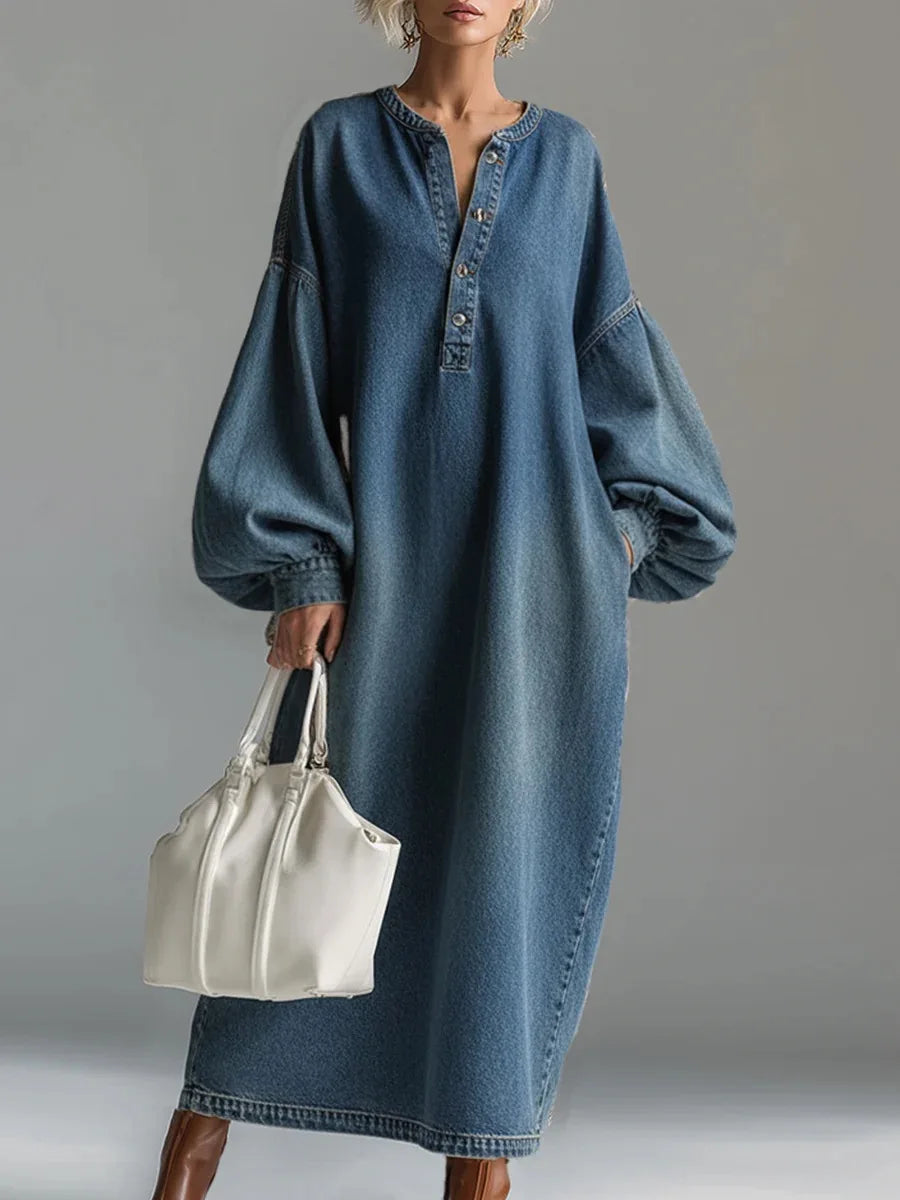 Linnea Relaxed Denim Maxi Dress