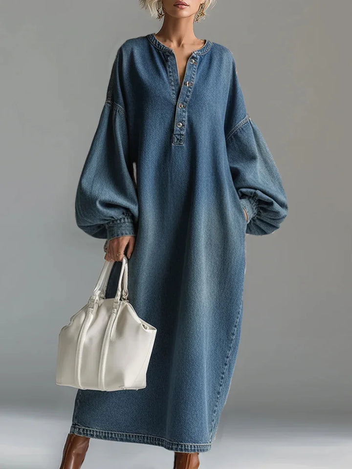 Linnea Relaxed Denim Maxi Dress