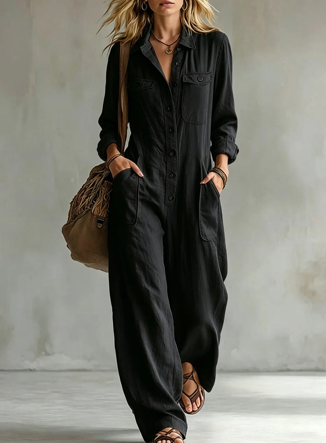 Lorelei  Wide Leg Utility Jumpsuit