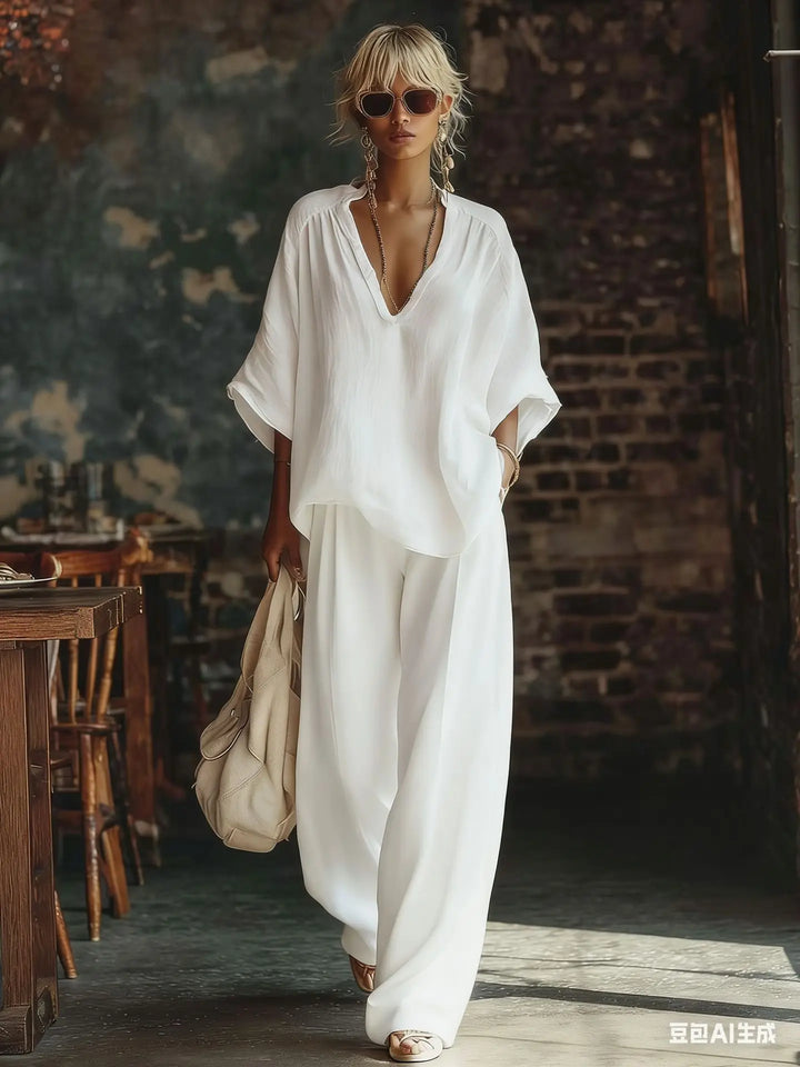 Zadie Relaxed Wide Leg Pant Set