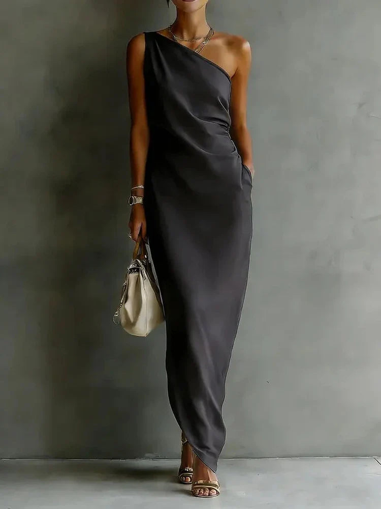 Yasmine One Shoulder Maxi Dress