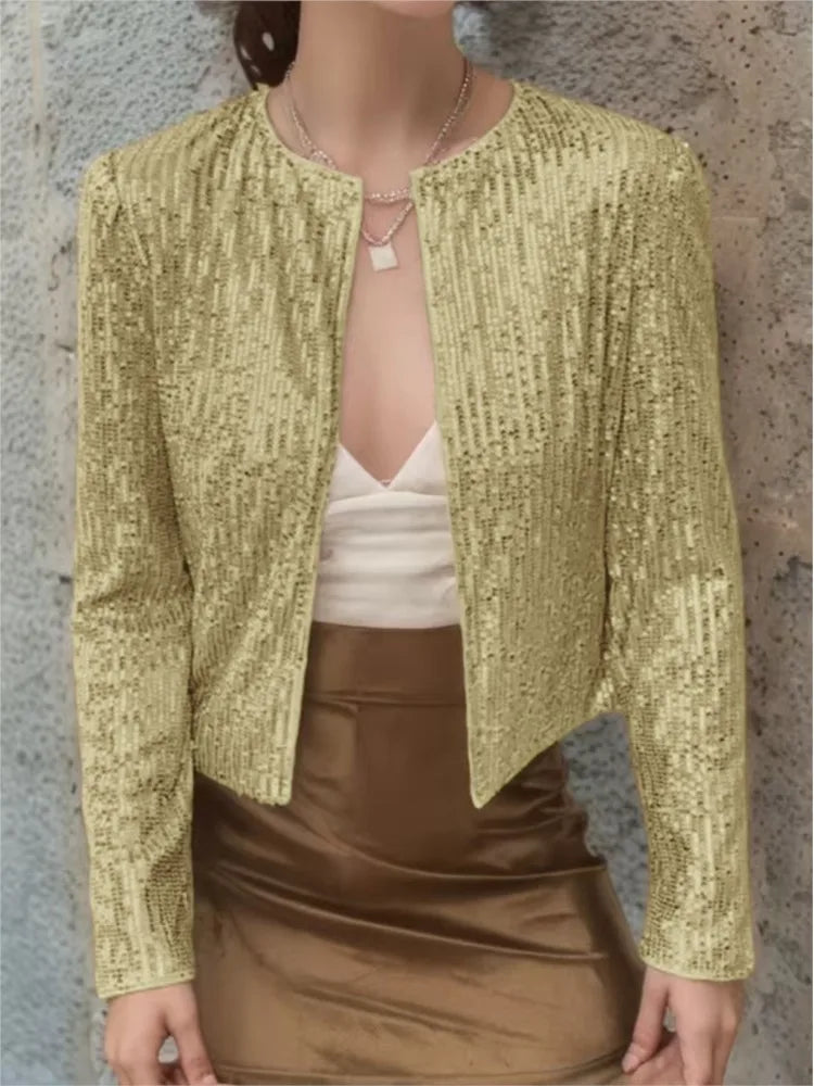 Celeste Open Front Sequin Jacket