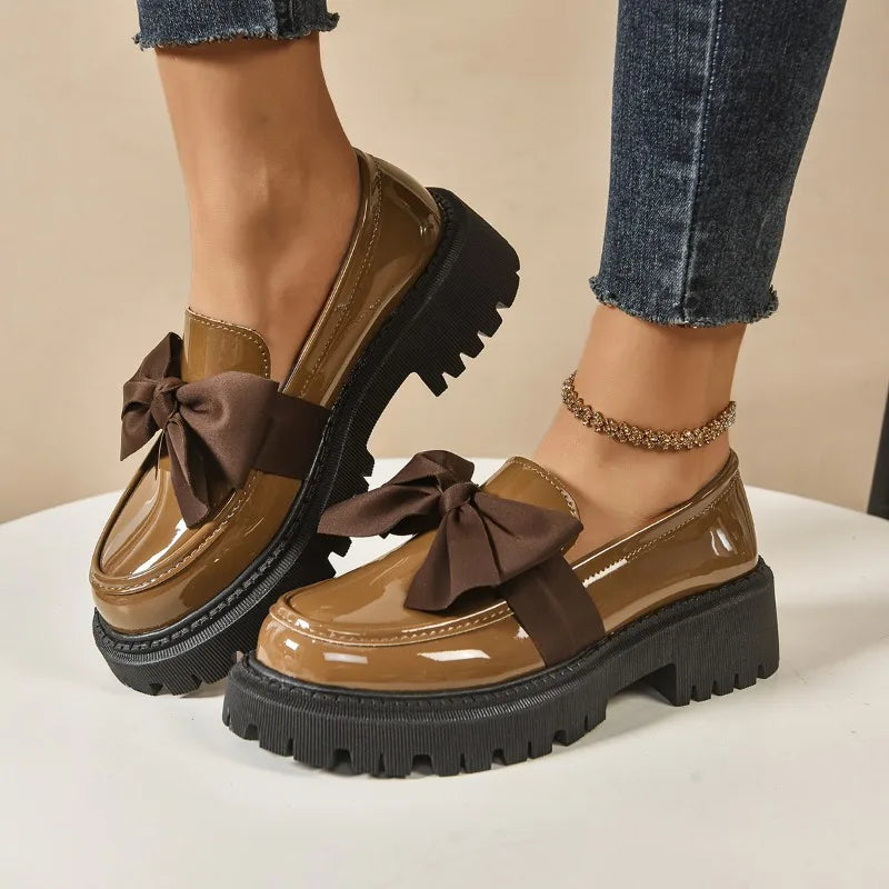 Soana Bow Rise Platform Loafers