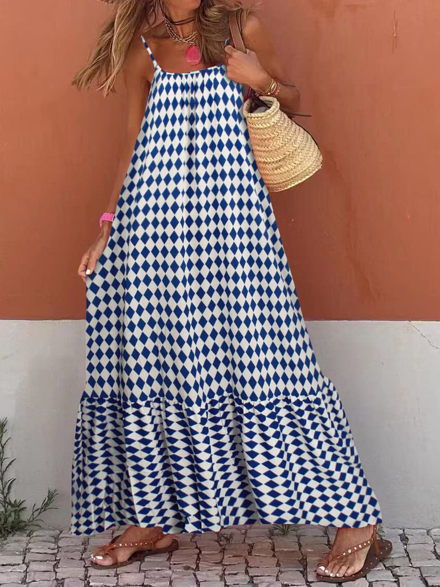 Yara Mosaic Print Maxi Dress