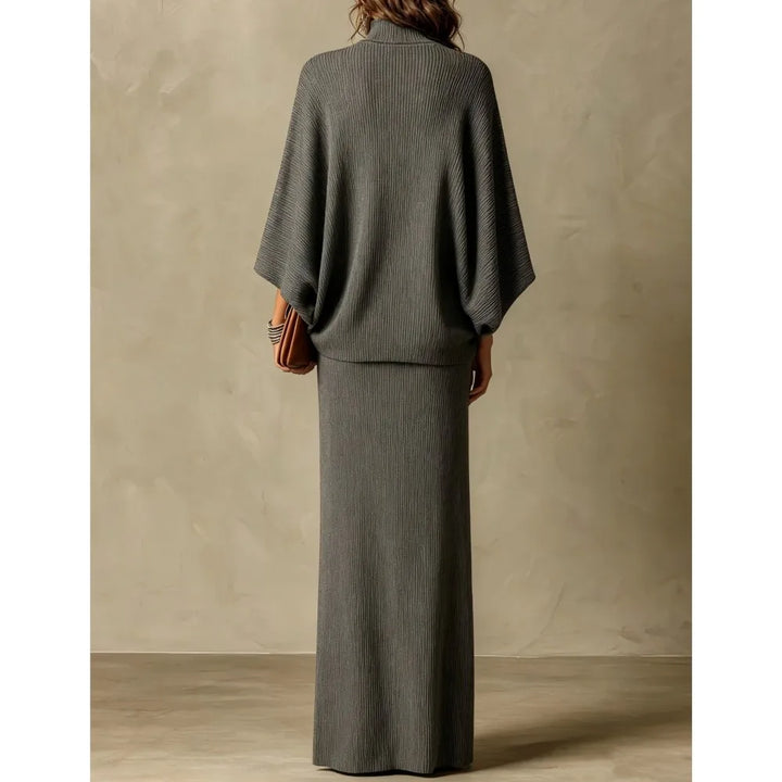 Genevieve Ribbed Knit Skirt Set