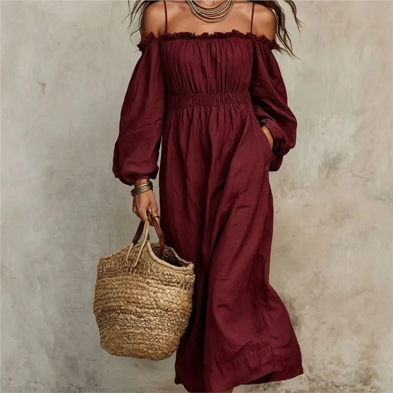 Isadora Off Shoulder Maxi Dress