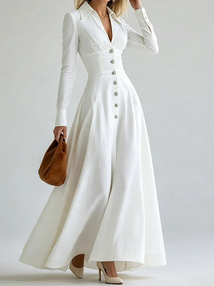 Noelani Button Front Maxi Dress
