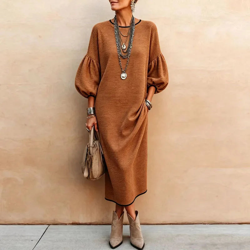 Odile Lantern Sleeve Maxi Dress