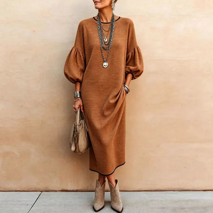 Odile Lantern Sleeve Maxi Dress
