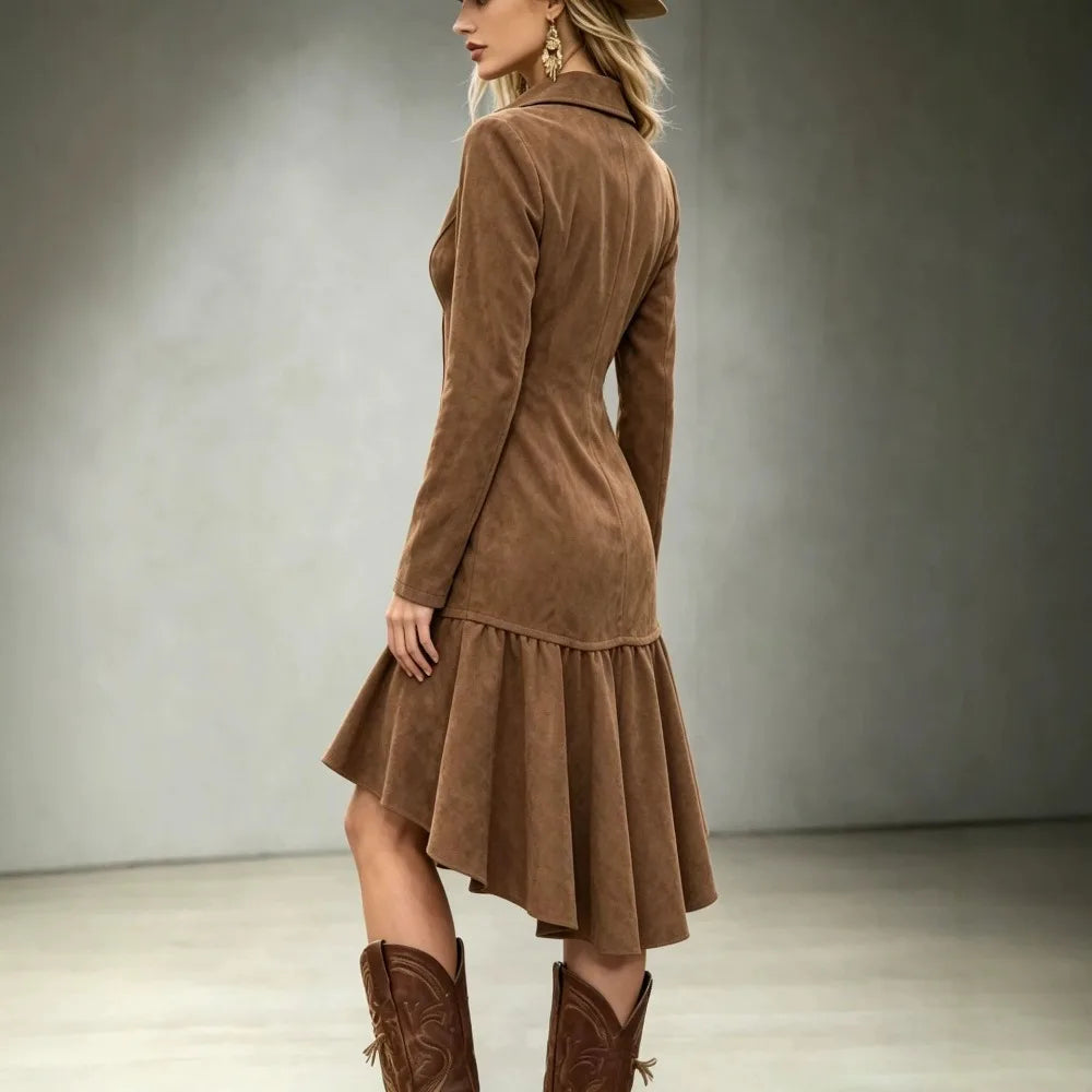 Palmetta Faux Suede Dress