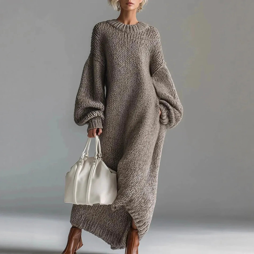 Alveera Chunky Knit Sweater Dress