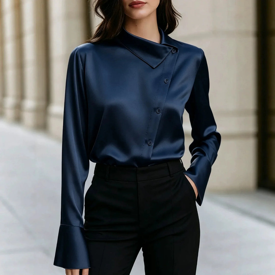 Bryna Asymmetric Collar Blouse