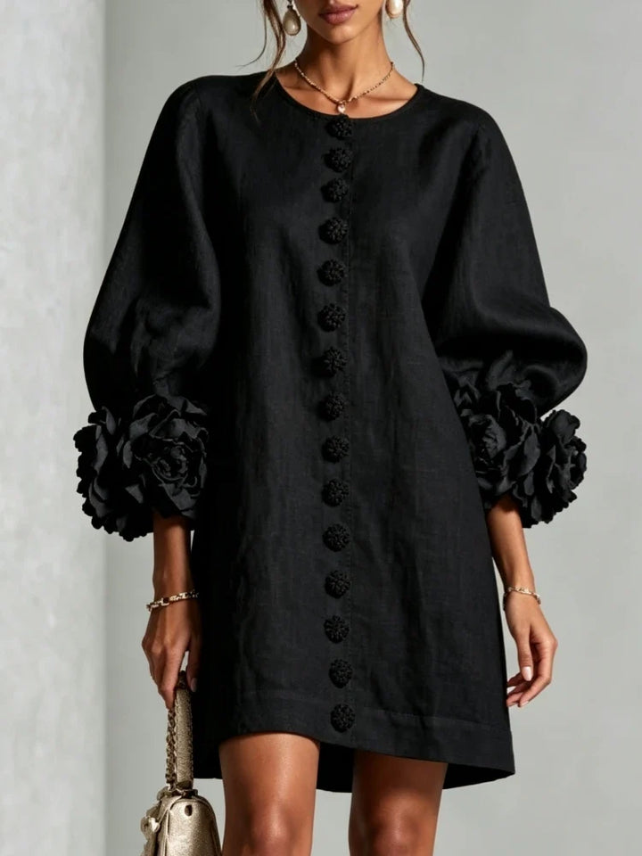 Genevieve Floral Cuff Mini Dress
